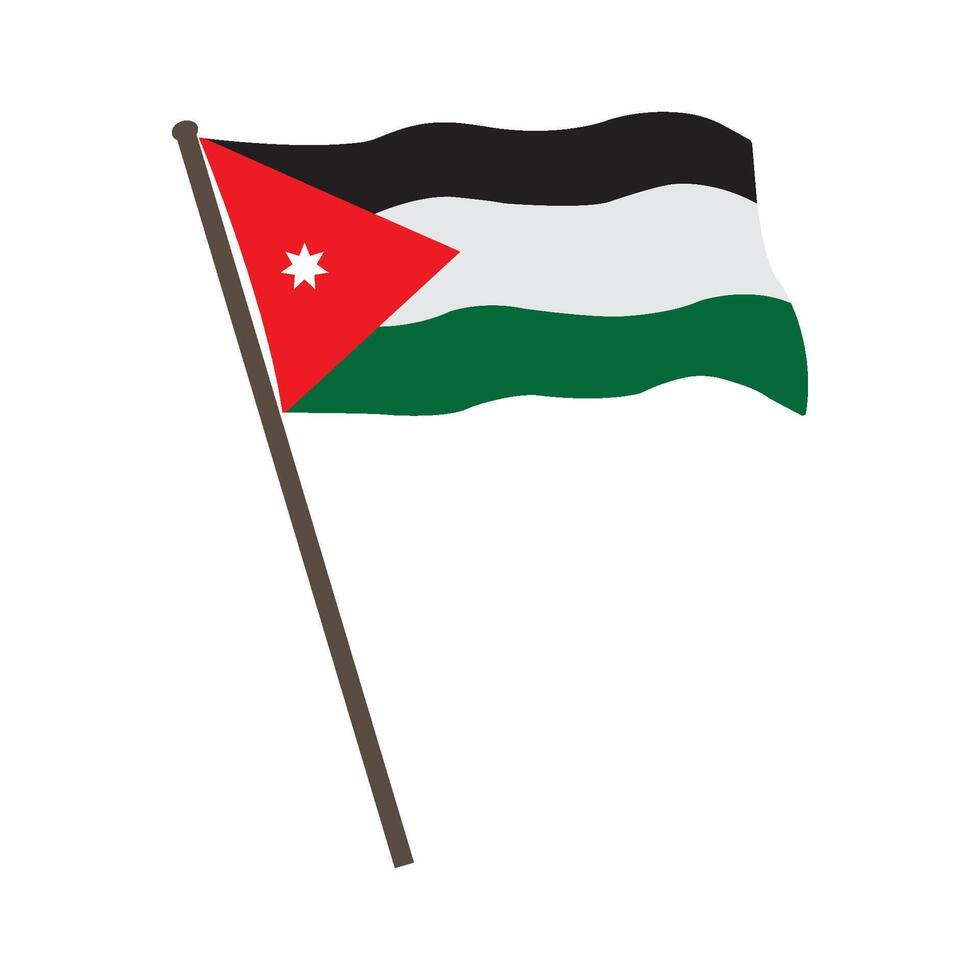 Jordan flag logo vector