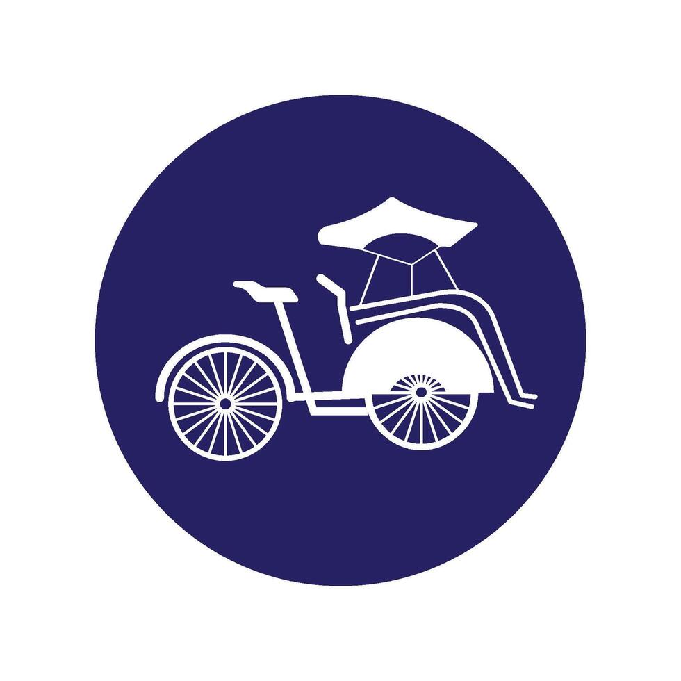 rickshaw icon design vector