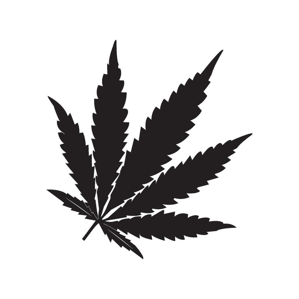 Marijuana leaf icon vector