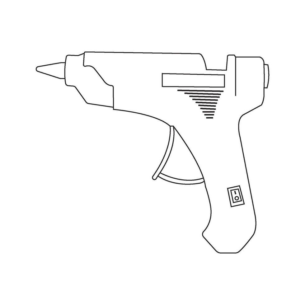 Glue gun icon vector