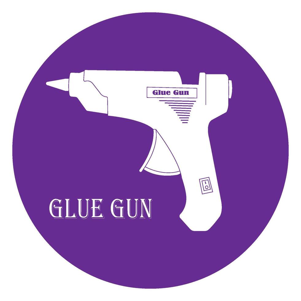 Glue gun icon vector