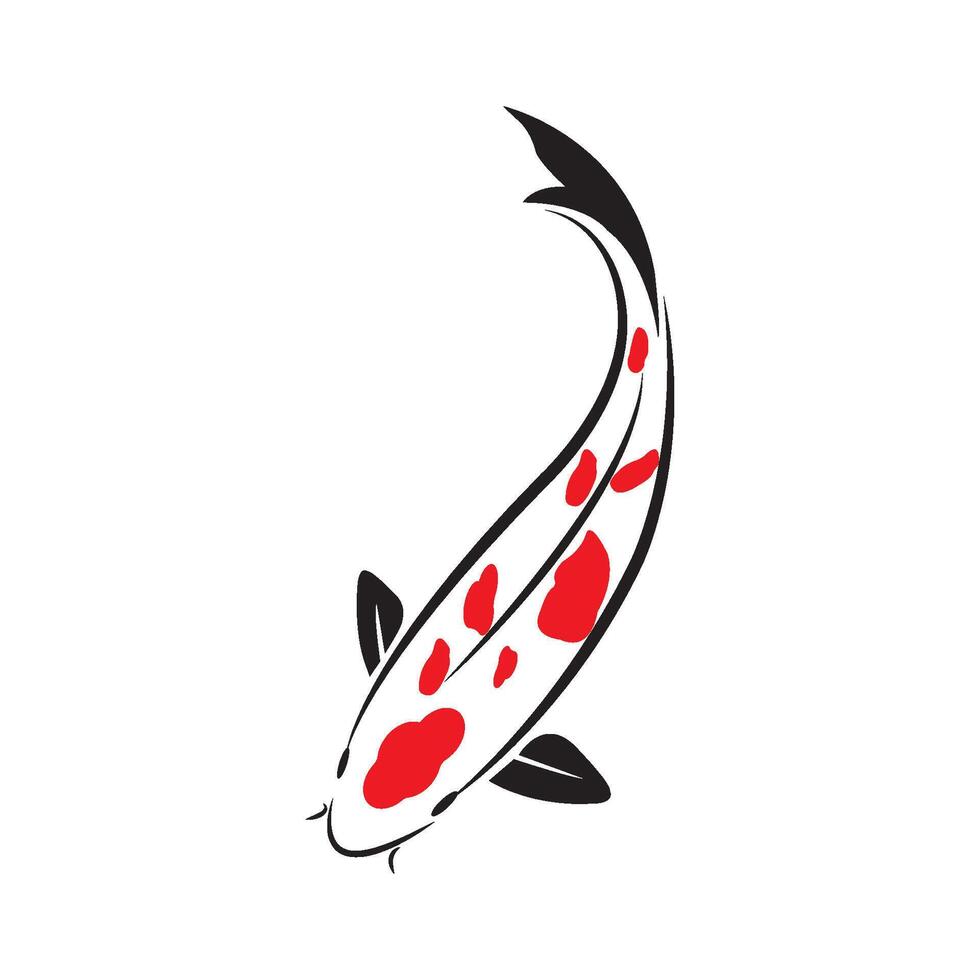koi goldfish icon vector