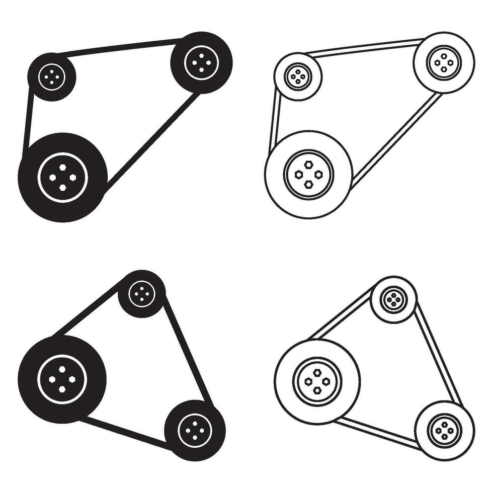 Engine belt design vector