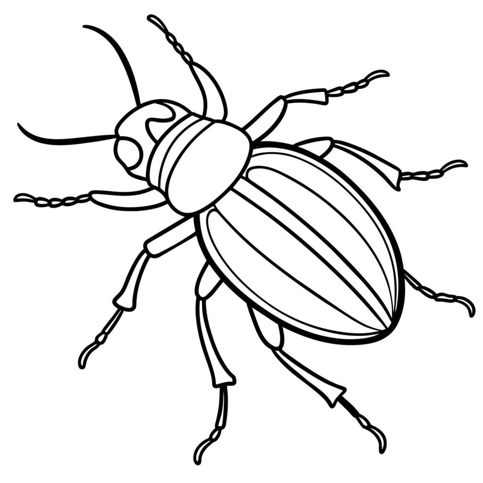 Ambrosia Beetle bug walks icon illustration vector