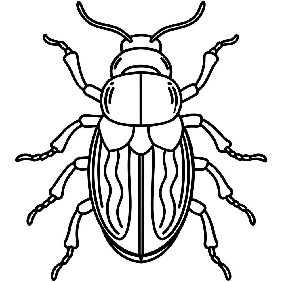Ambrosia Beetle bug swims icon illustration vector