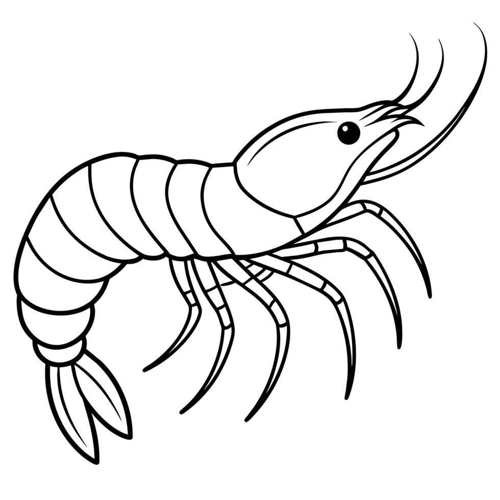 Amphipod shrimp learns icon illustration vector