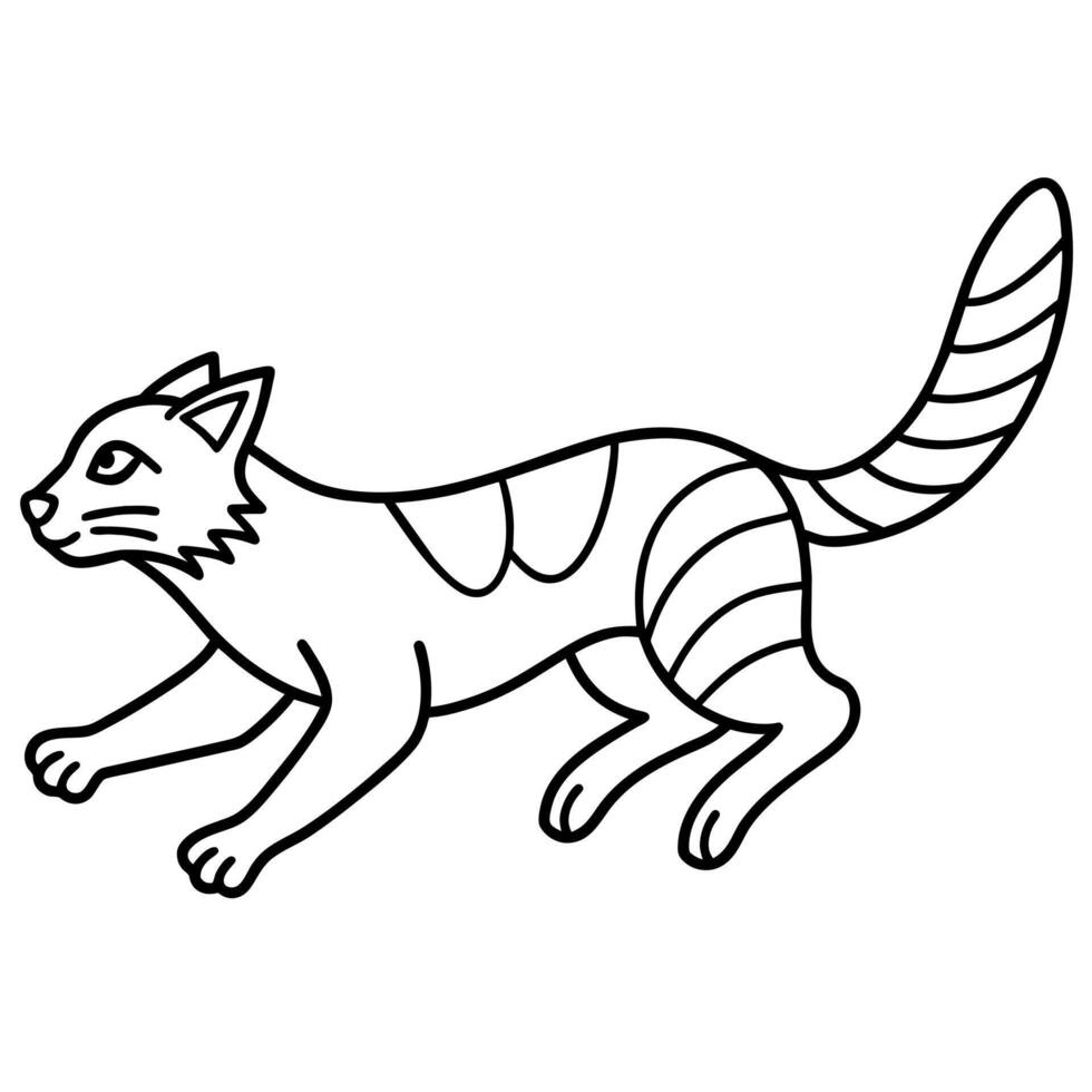 Andean Cat flies icon illustration vector