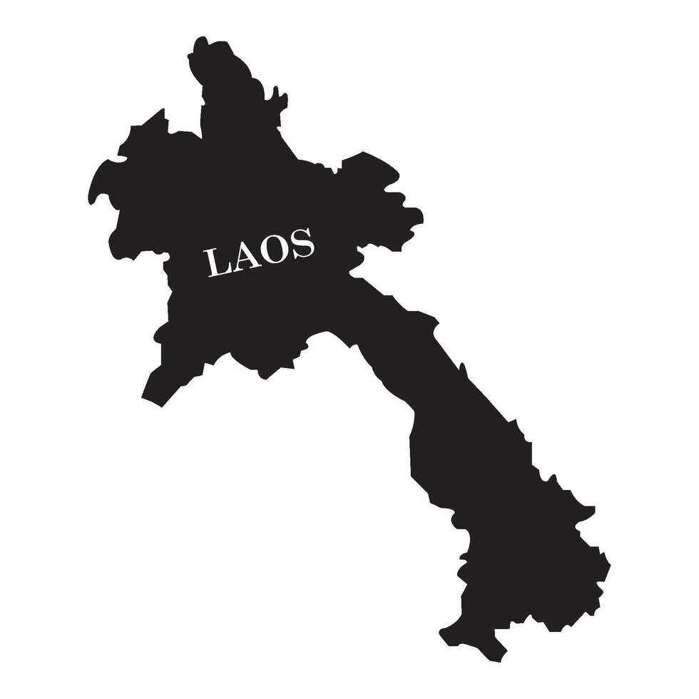 Laos country map vector
