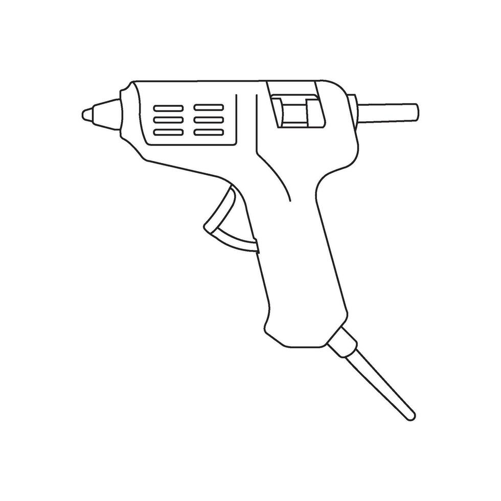 Glue gun icon vector