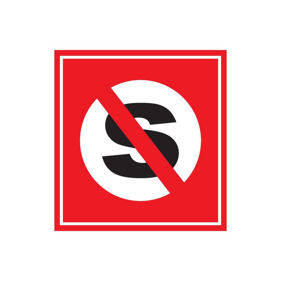 No stop traffic sign icon vector
