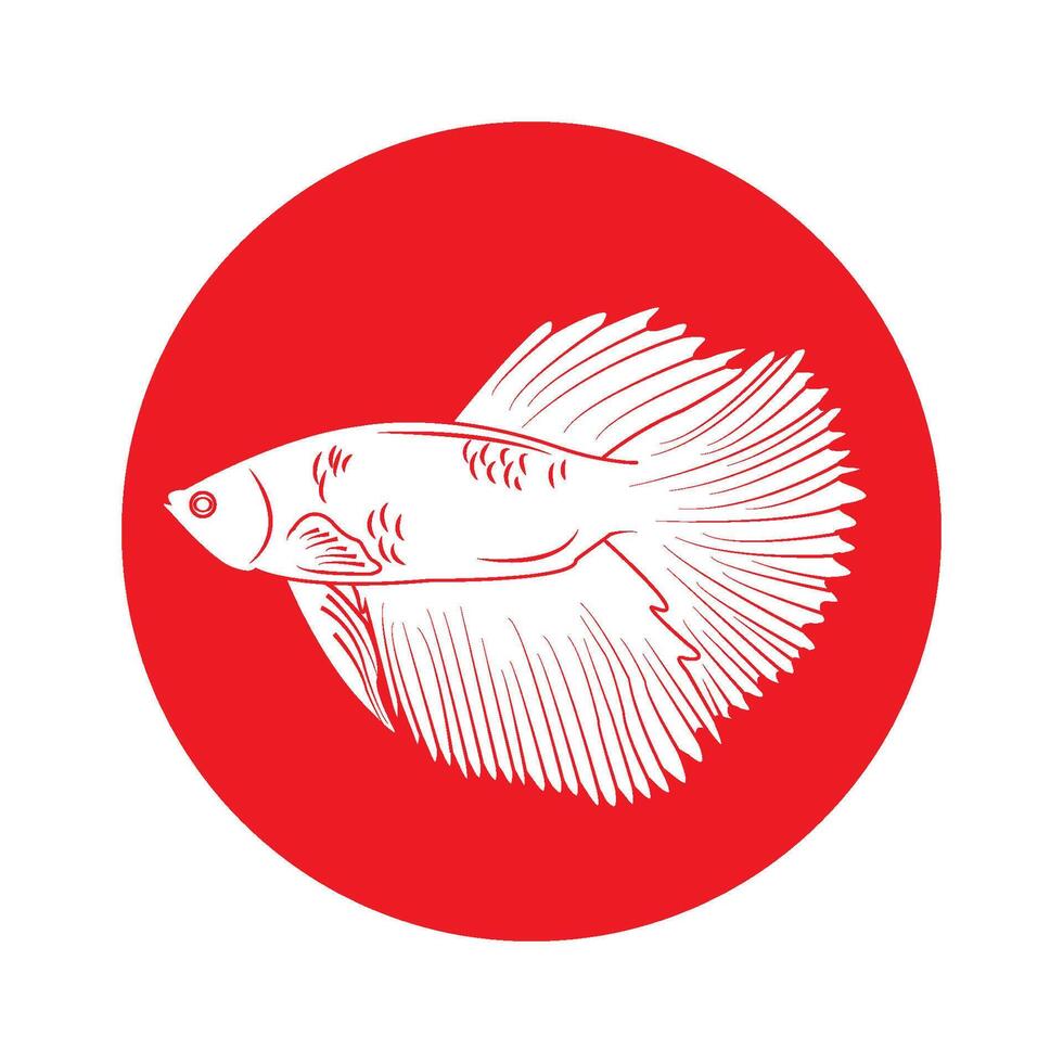 betta fish icon vector