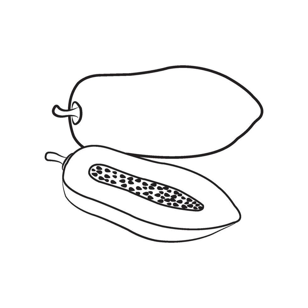 papaya icon design vector