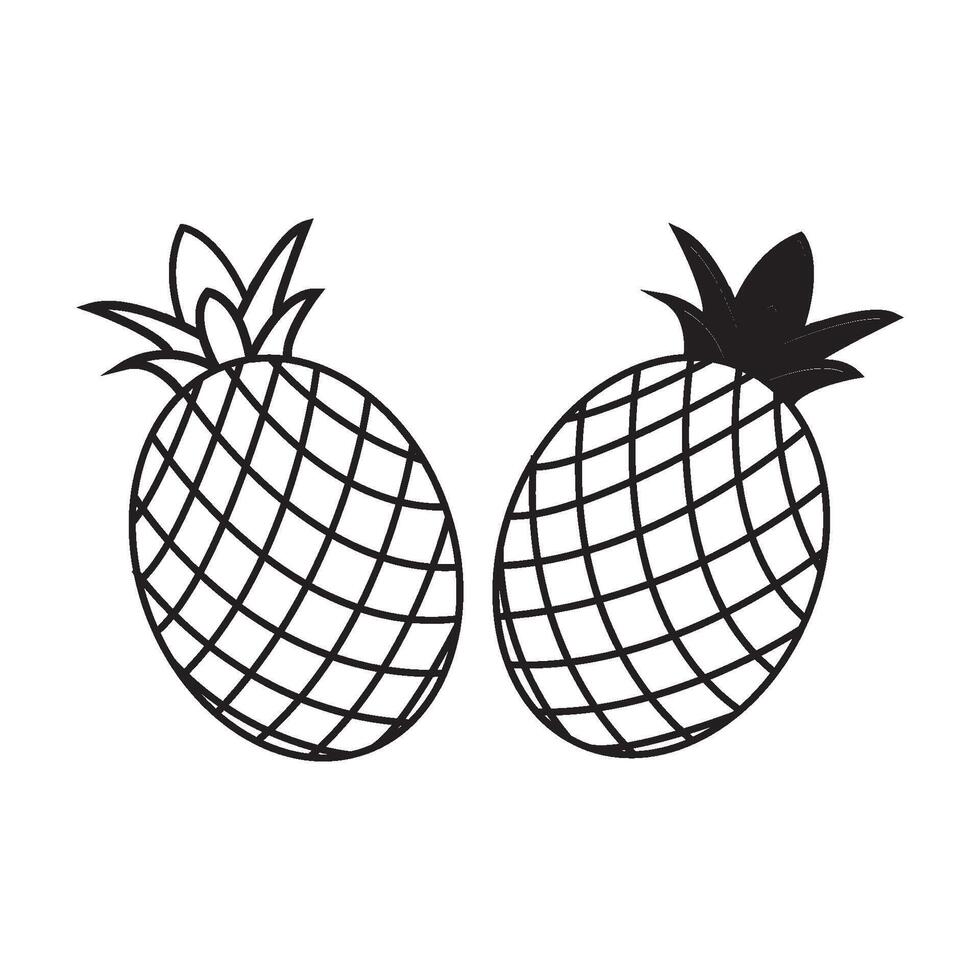 pineapple icon design vector