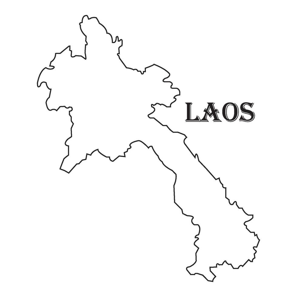 Laos country map vector