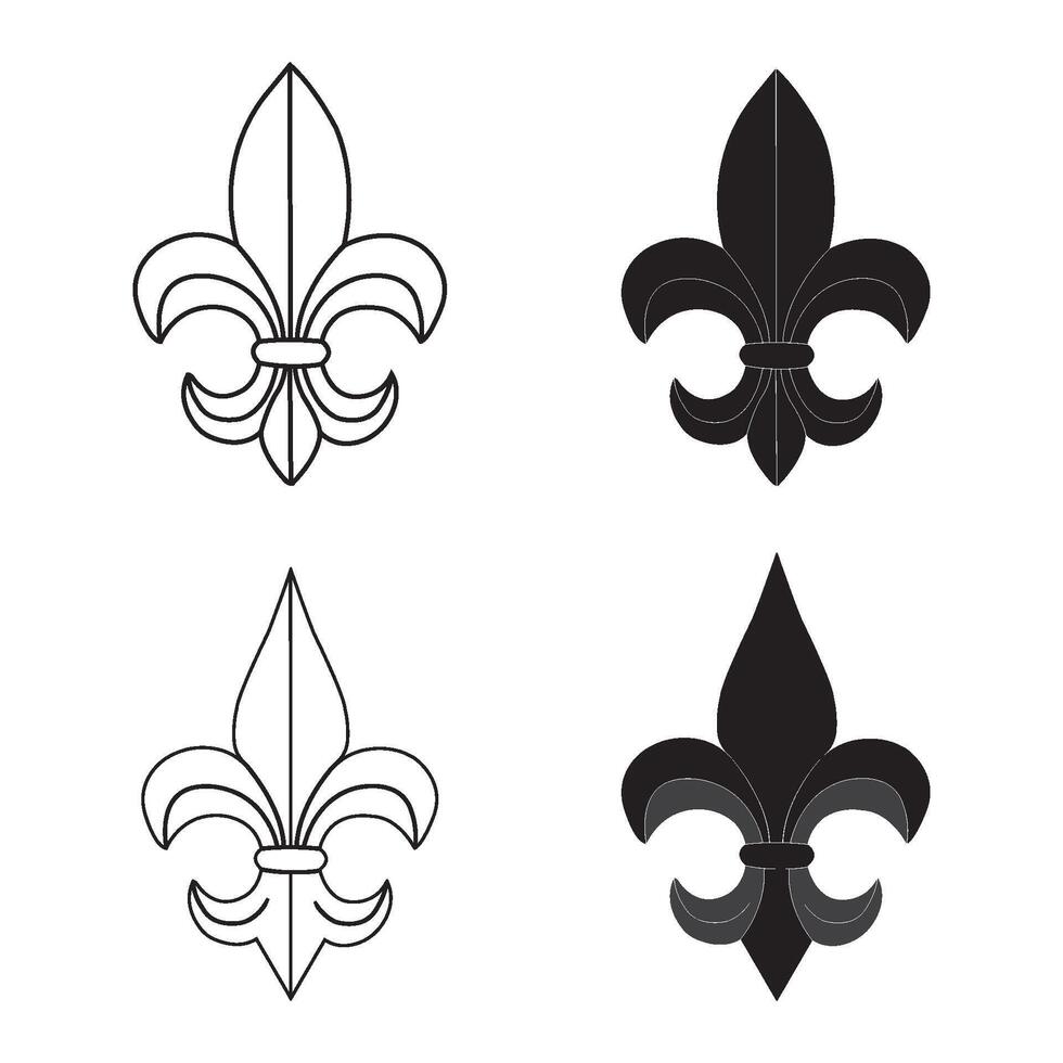 Fleur de lis icon vector