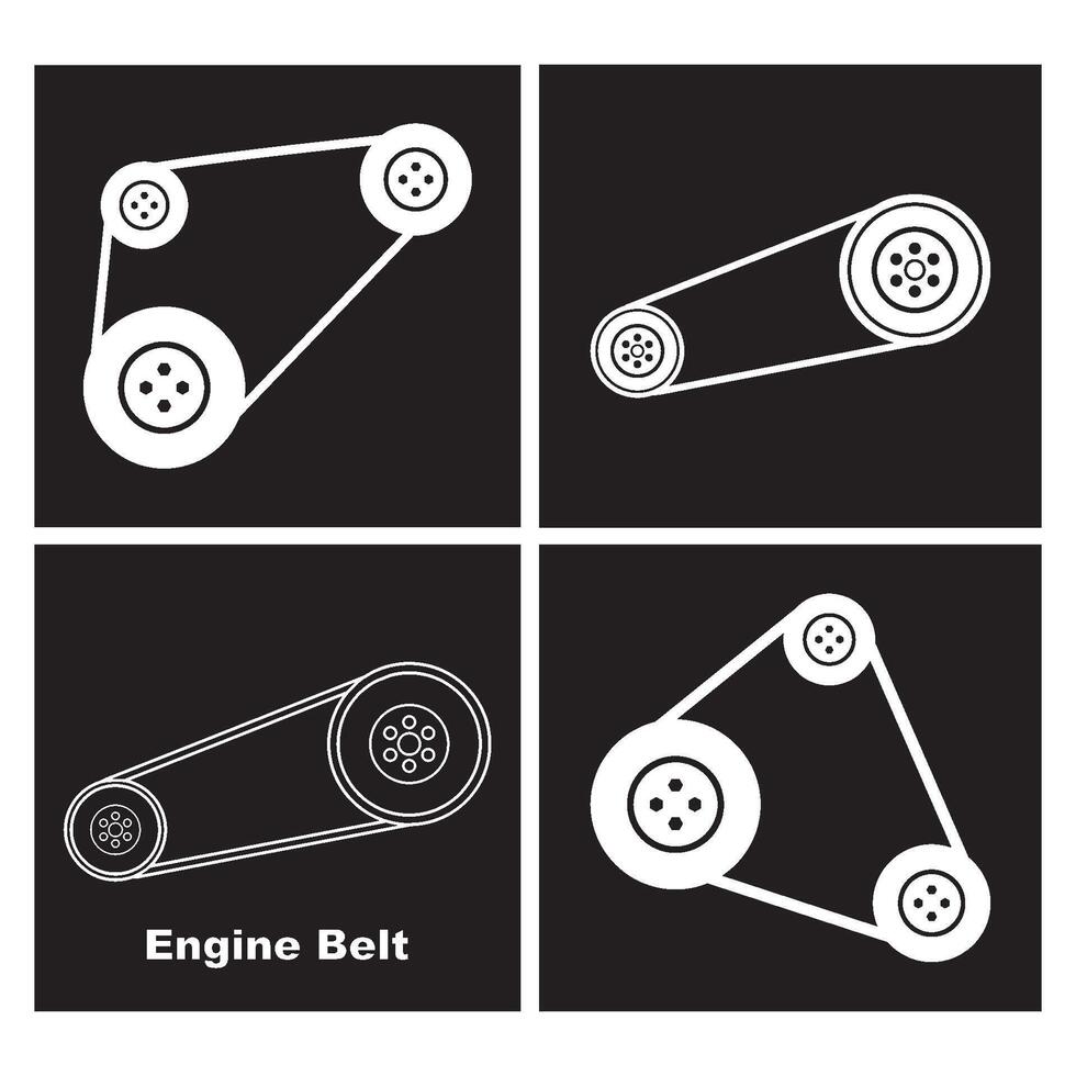 Engine belt design vector