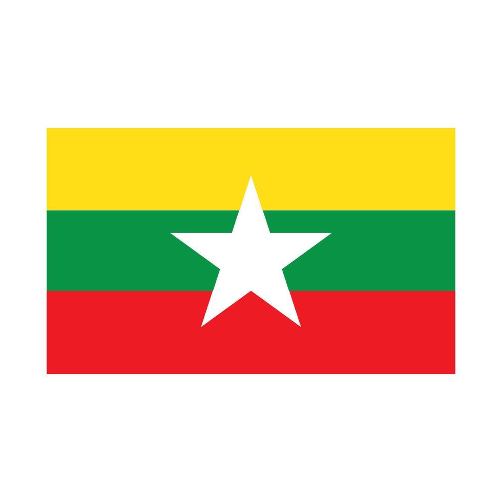 Myanmar flag logo vector