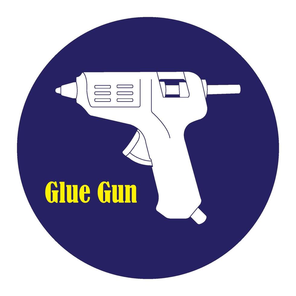 Glue gun icon vector