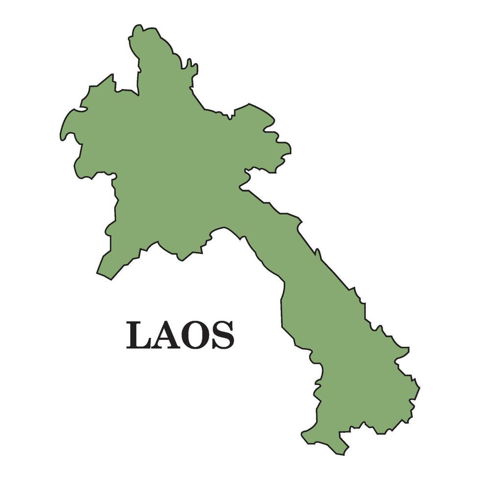 Laos country map vector