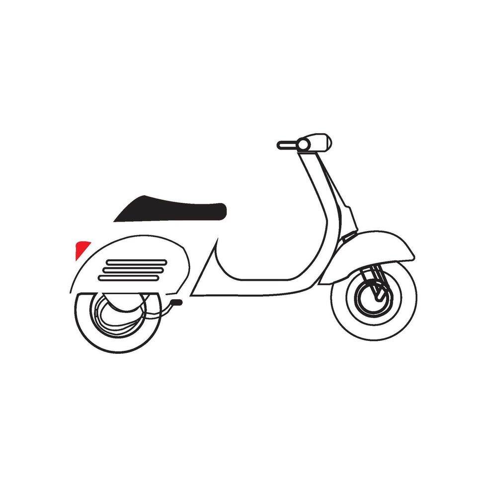 vespa motorbike icon vector