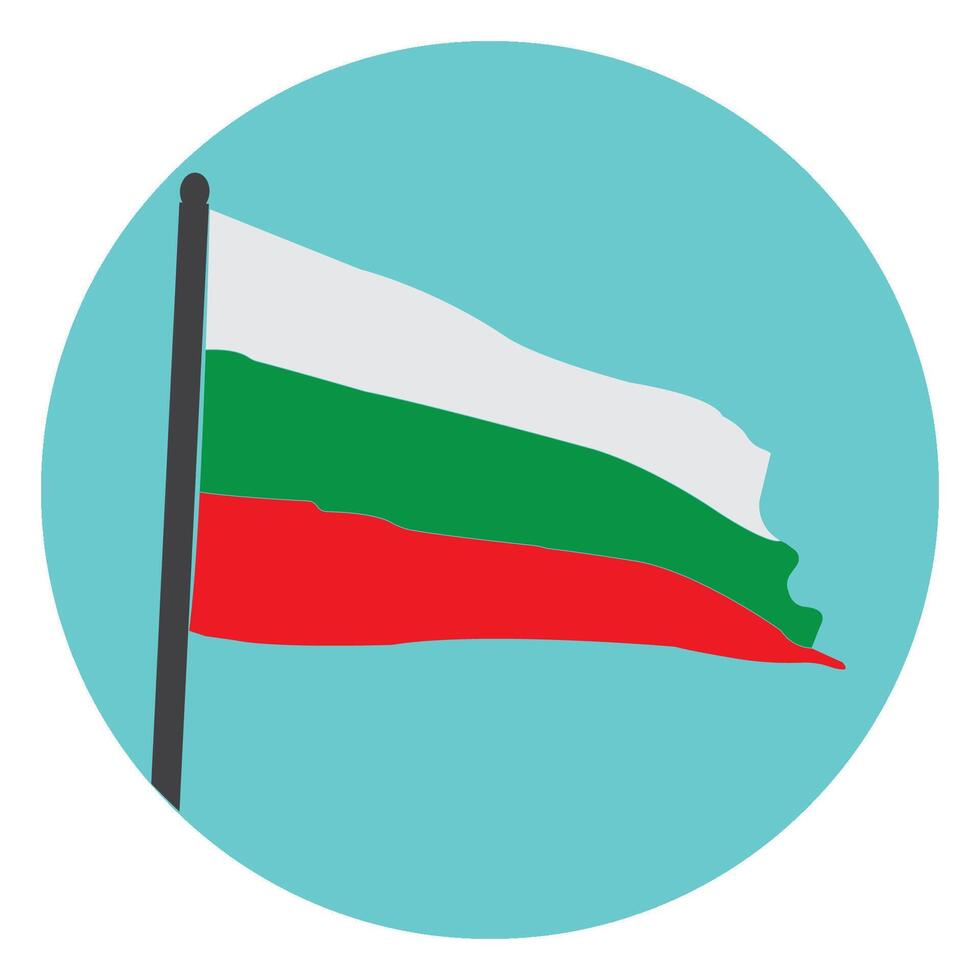 Bulgarian flag icon vector