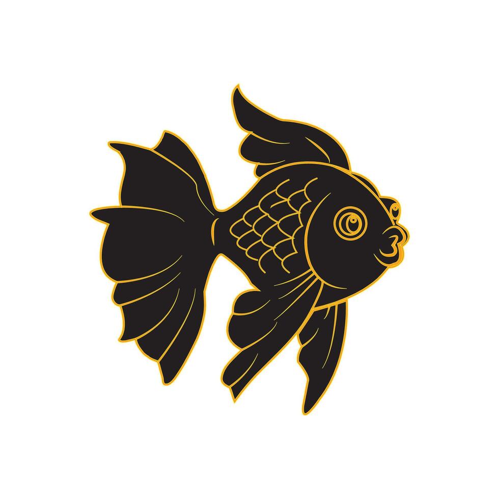 ornamental fish icon vector