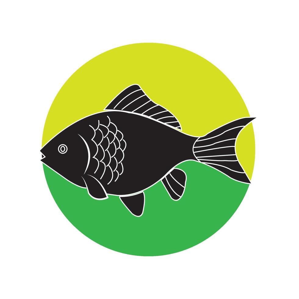 ornamental fish icon vector