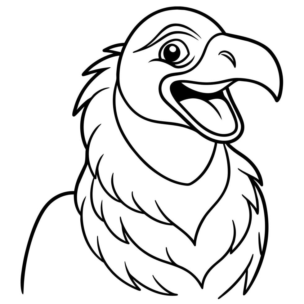 Andean Condor bird laughs icon illustration vector