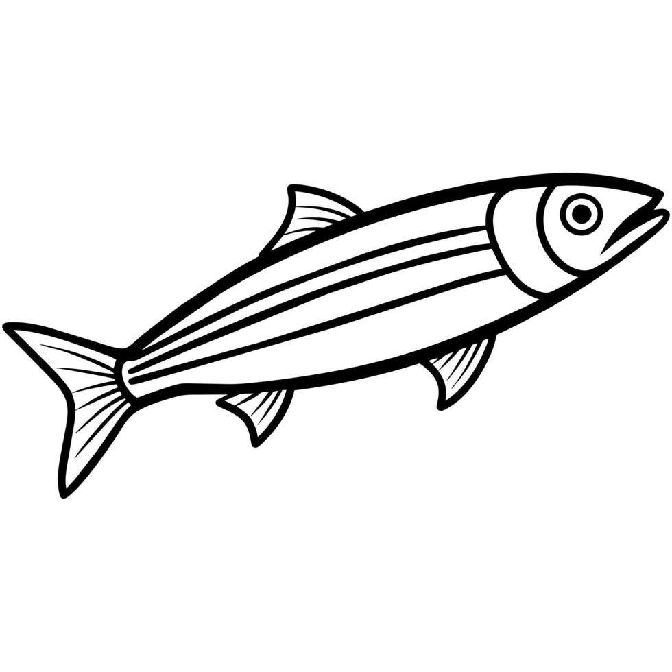 Anchovies fish goes icon illustration vector