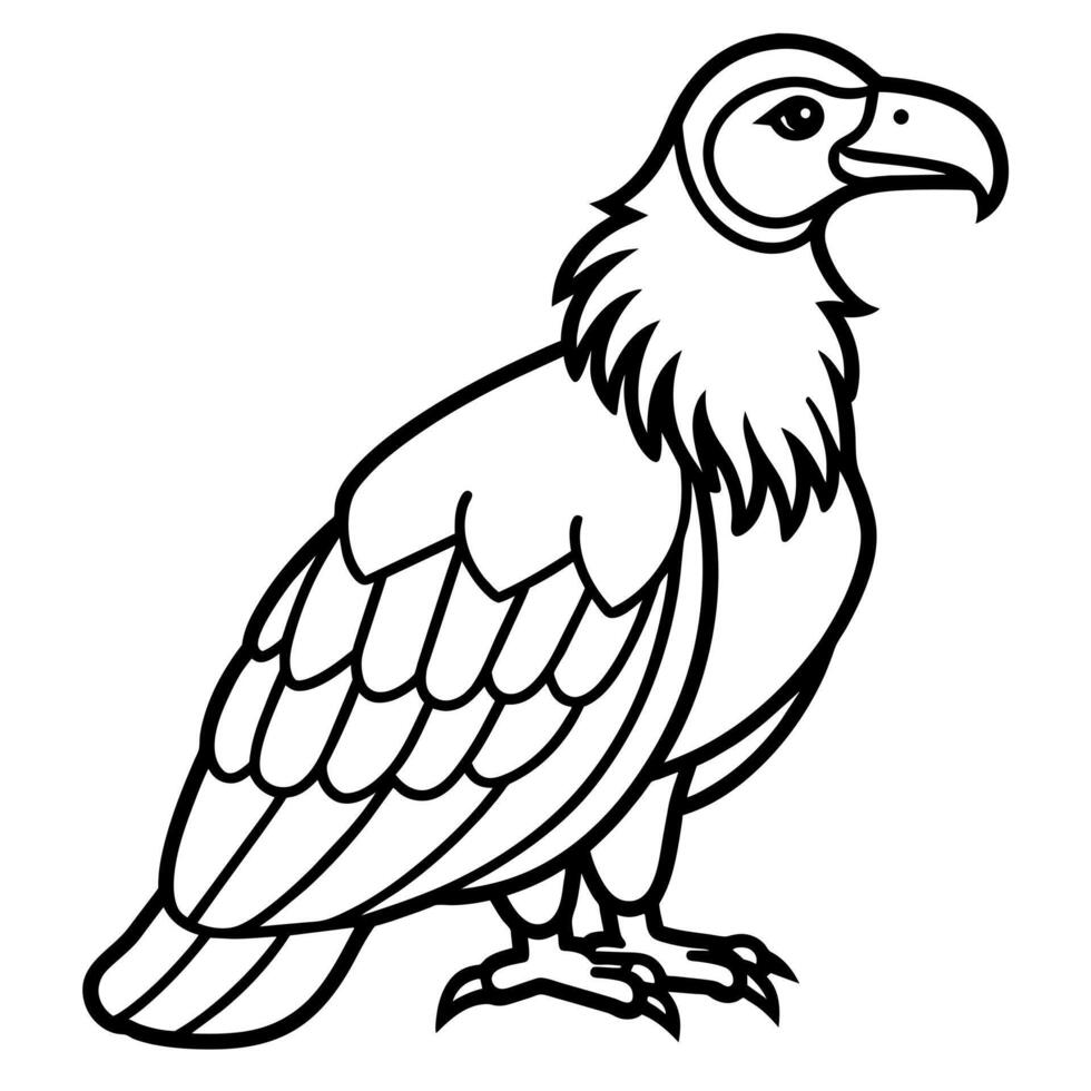 Andean Condor bird sits icon illustration vector