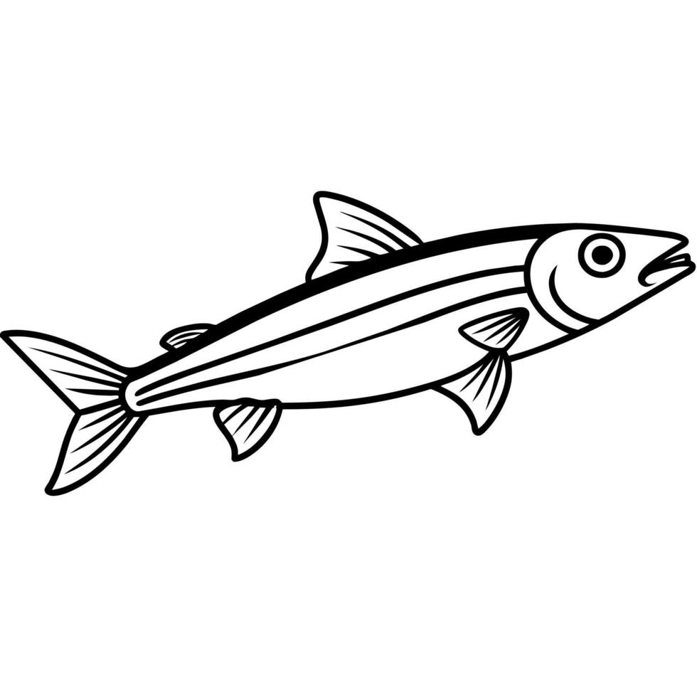 Anchovies fish swims icon illustration vector