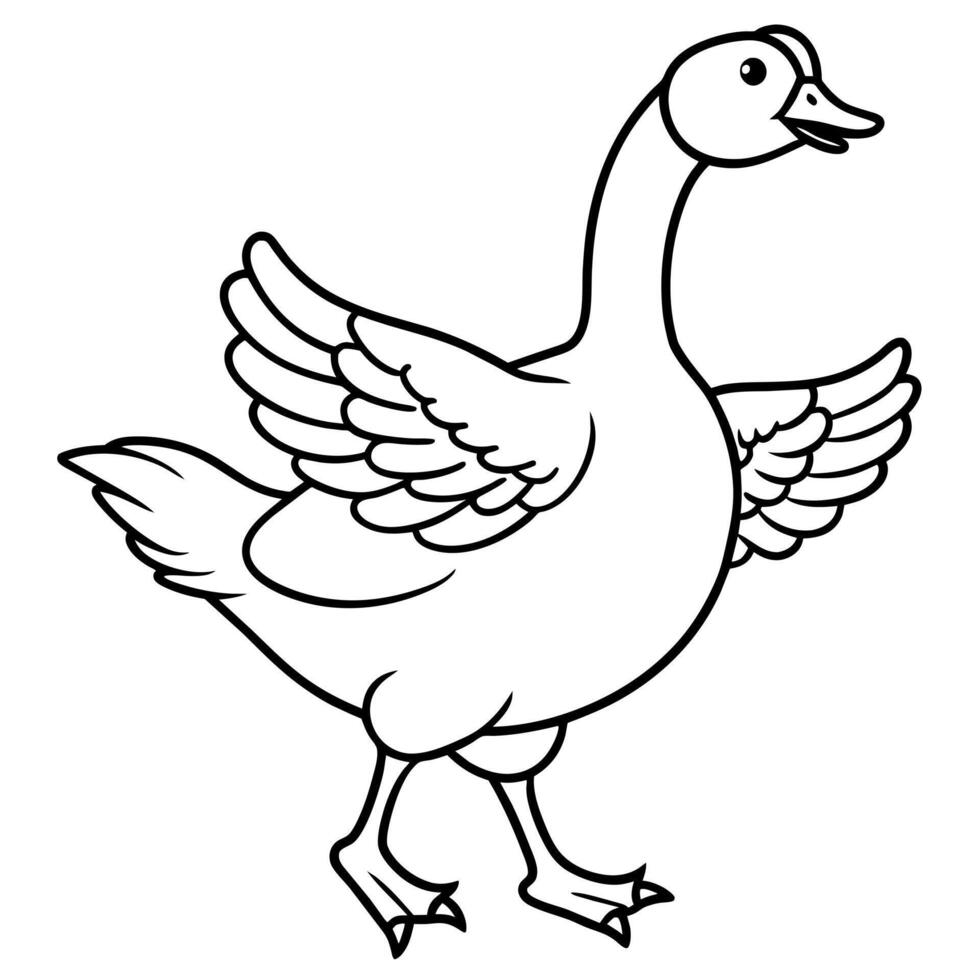Andean Goose dancing icon illustration vector