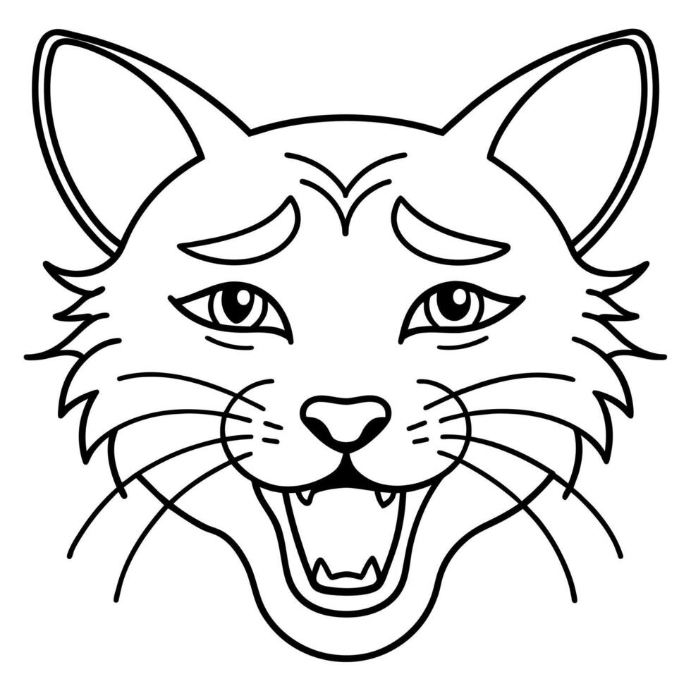 Andean Cat cries icon illustration vector