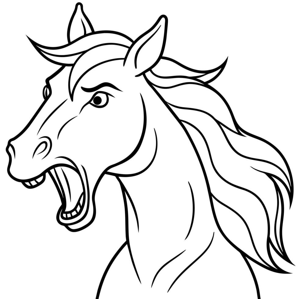 Andalusian Horse screams icon illustration vector