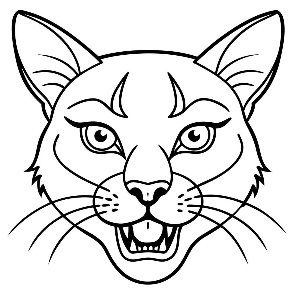 Andean Cat angry icon illustration vector