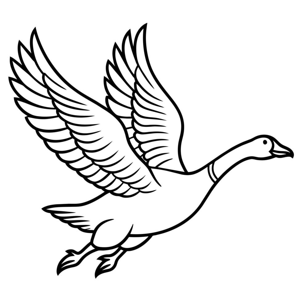 Andean Goose flies icon illustration vector