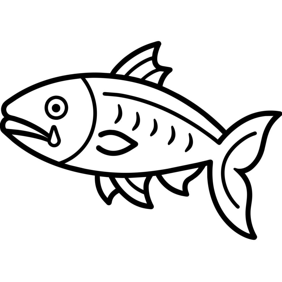 Anchovies fish cries icon illustration vector