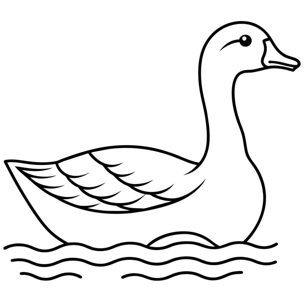 Andean Goose swims icon illustration vector
