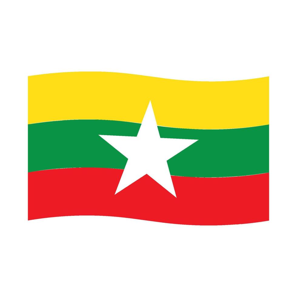 Myanmar flag logo vector