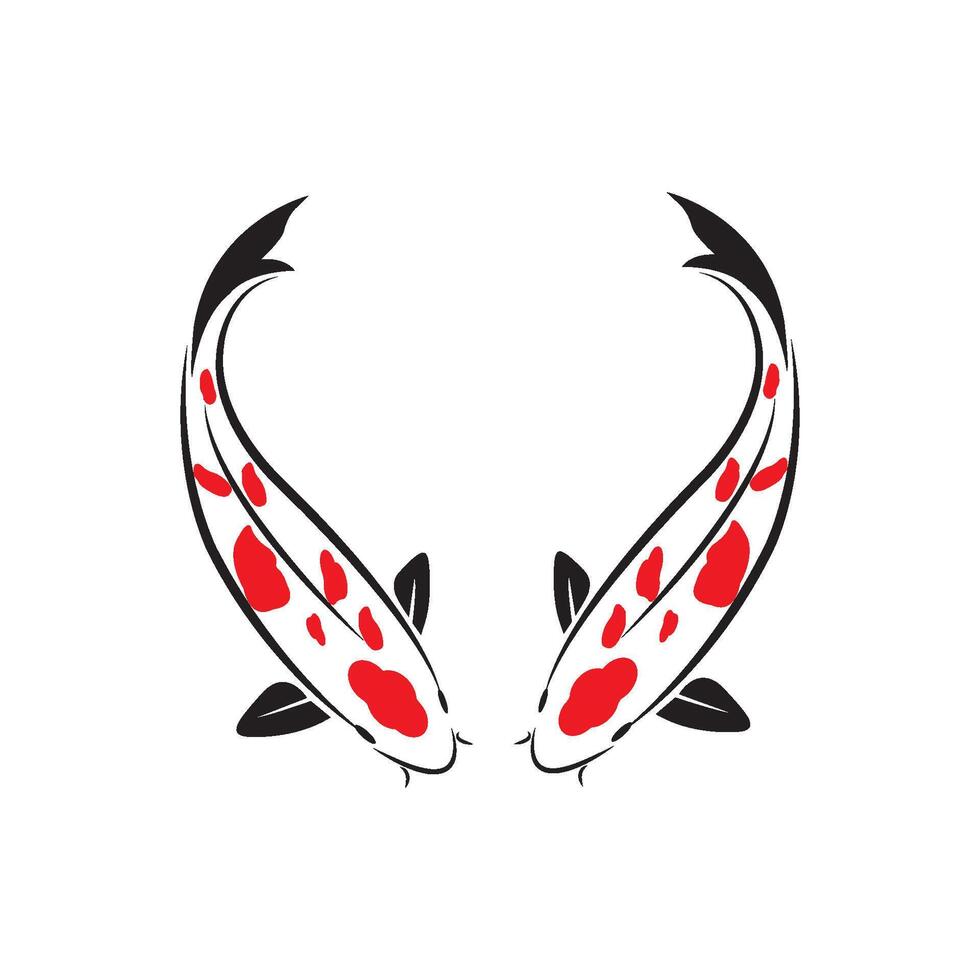 koi goldfish icon vector