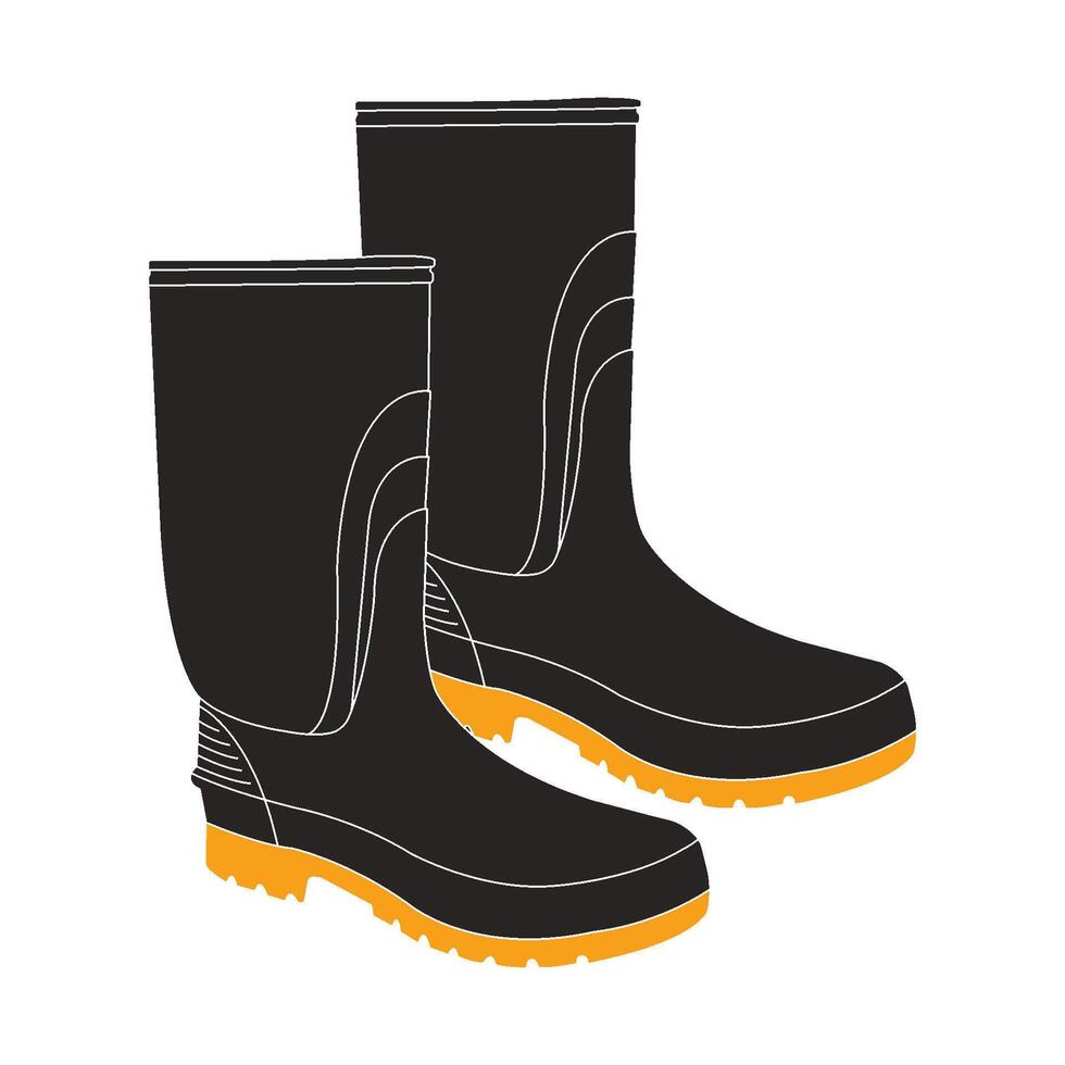 Rain boots icon vector