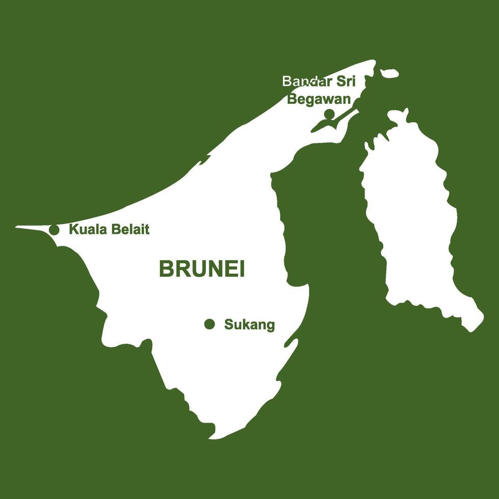 Map of brunei darussalam vector