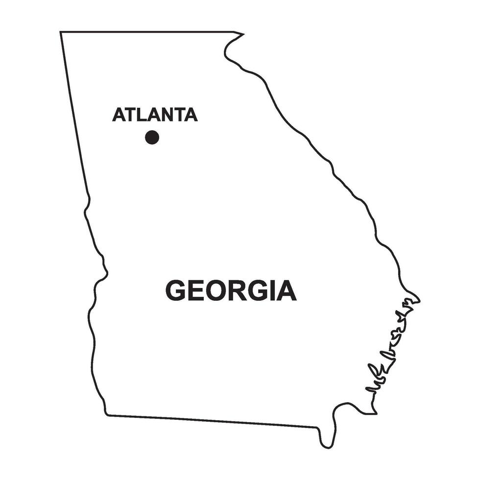Georgia map icon vector