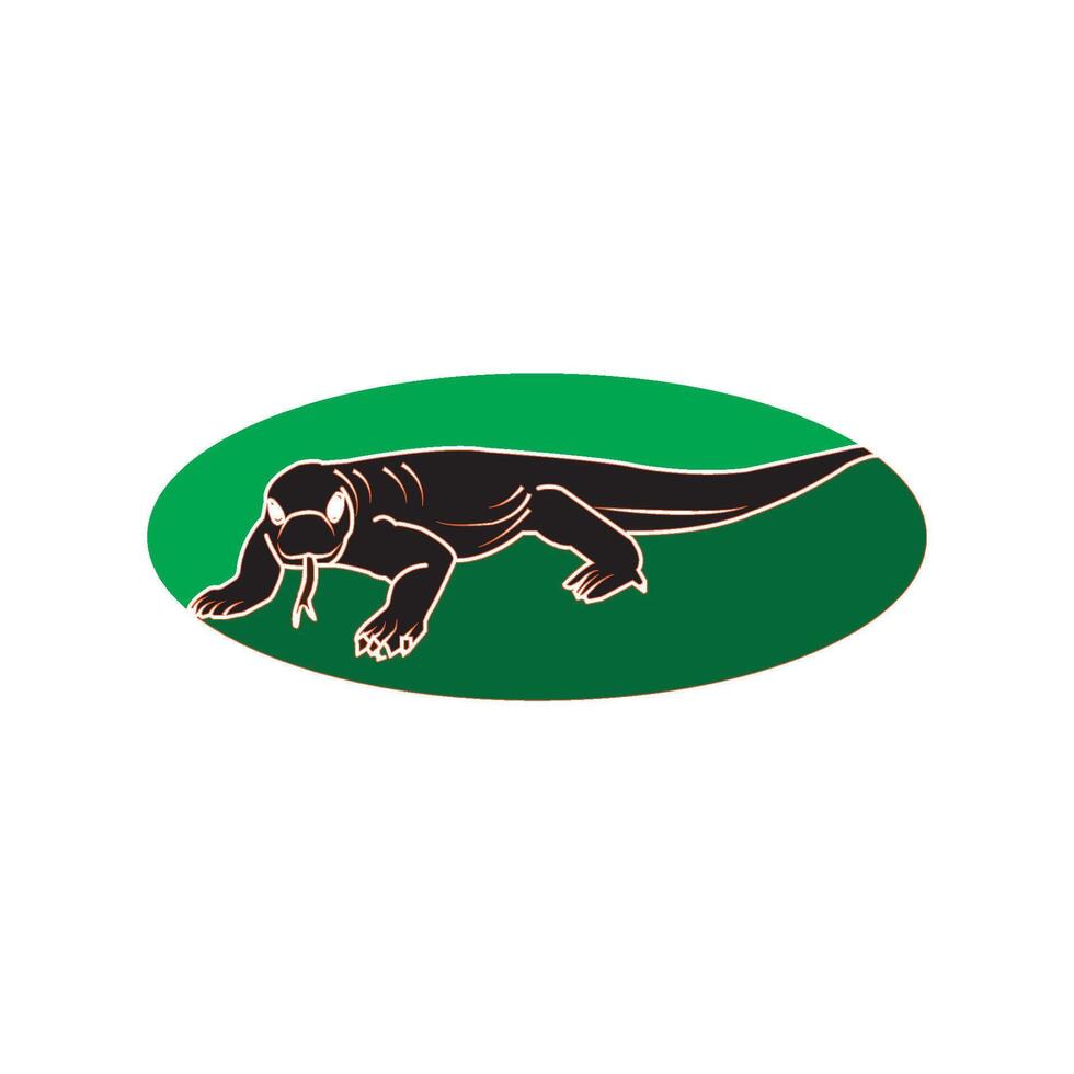 Komodo dragon icon vector