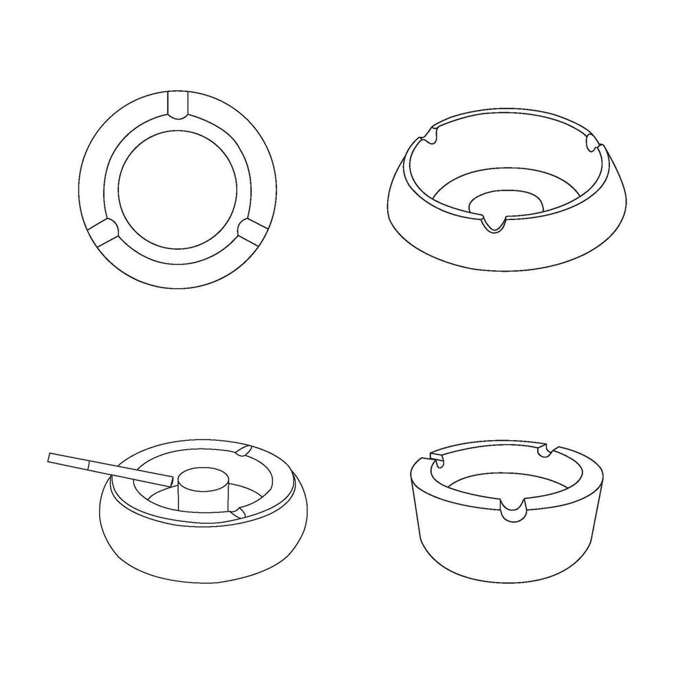 Cigarette Asthray icon vector