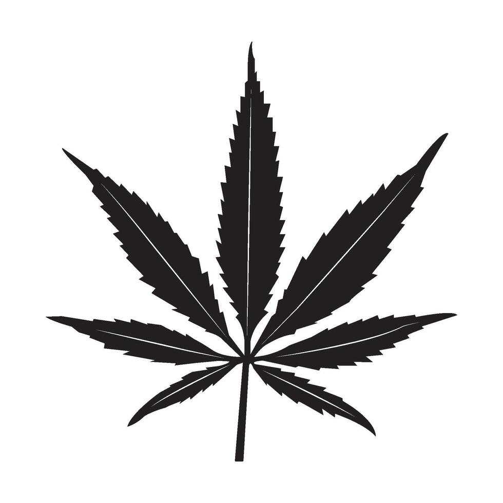 Marijuana leaf icon vector