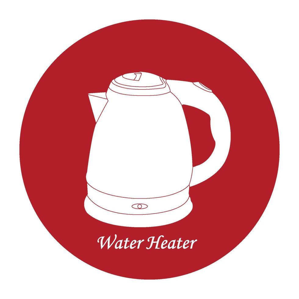 Water heater icon vector