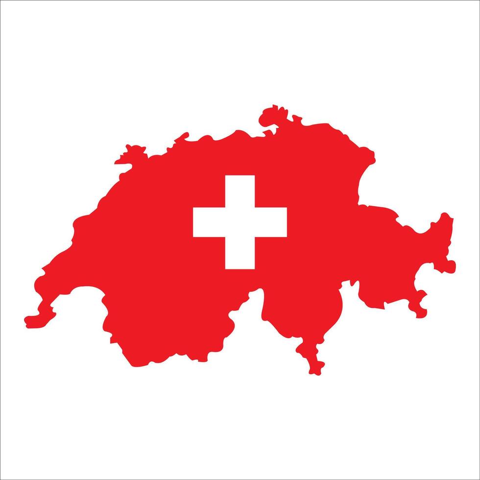 Map of Switzerland vector