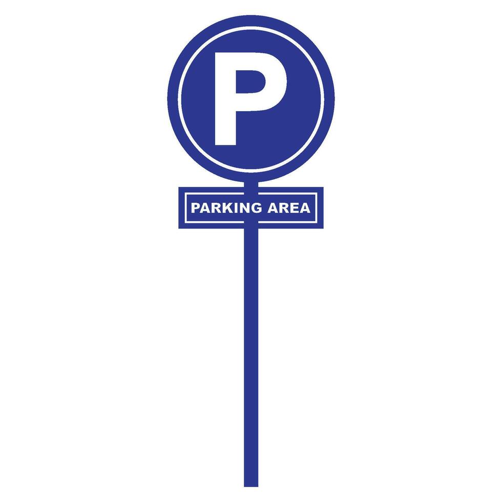 Parking area traffic sign icon vector