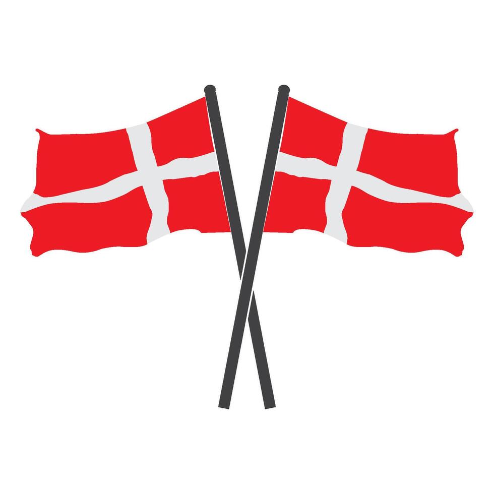 Danish flag icon vector